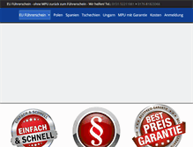 Tablet Screenshot of euro-fuehrerschein.net